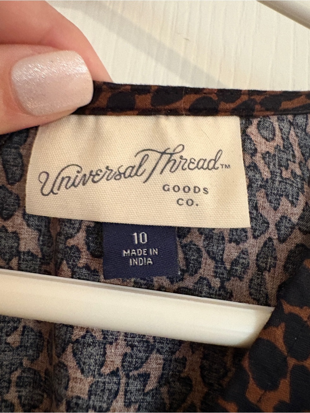 Universal Thread Leopard Print Ruched Front Dress - Picture 4 of 5